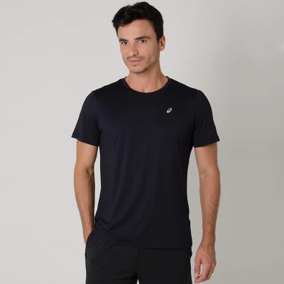 CAMISETA ASICS BASIC PA TEE MASCULINA - Preto CAMISETA ASICS BASIC PA TEE MASCULINA - Preto