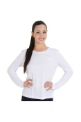CAMISETA ASICS CORE BASIC LS MANGA LONGA FEMININA - Branco