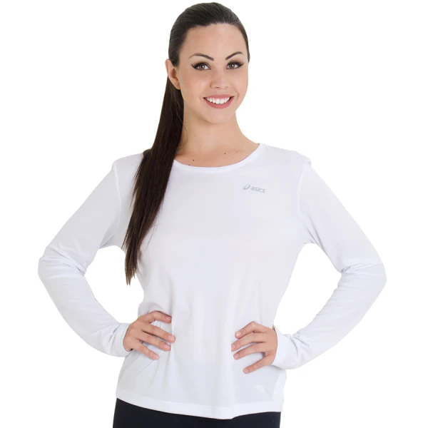 CAMISETA ASICS CORE BASIC LS MANGA LONGA FEMININA - Branco
