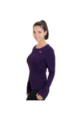 CAMISETA ASICS CORE BASIC LS MANGA LONGA FEMININA - Roxo