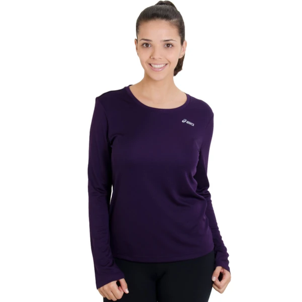 CAMISETA ASICS CORE BASIC LS MANGA LONGA FEMININA - Roxo