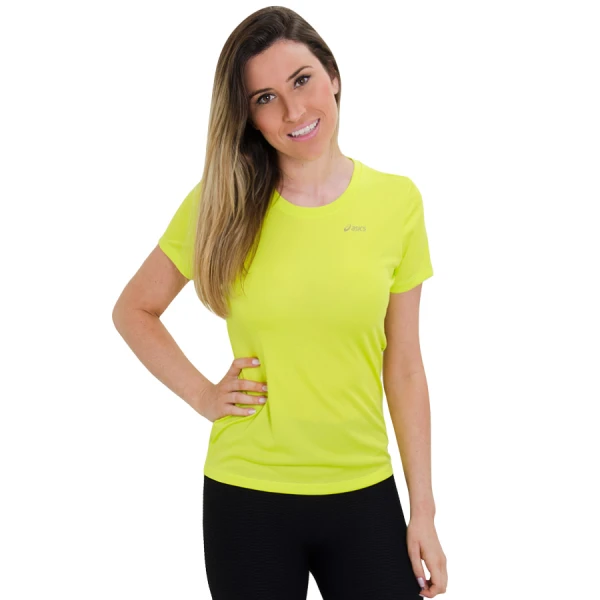 CAMISETA ASICS CORE BASIC SS FEMININA - Amarelo CAMISETA ASICS CORE BASIC SS FEMININA - Amarelo