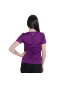 CAMISETA ASICS CORE BASIC SS FEMININA - Roxo/dourado