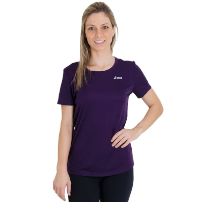 CAMISETA ASICS CORE BASIC SS FEMININA - Roxo/prata