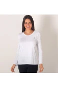 CAMISETA ASICS CORE PA LS MANGA LONGA FEMININA - Branco