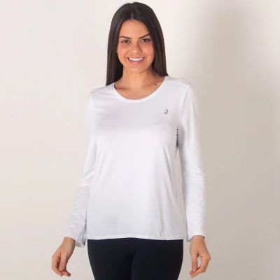 CAMISETA ASICS CORE PA LS MANGA LONGA FEMININA - Branco