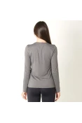 CAMISETA ASICS CORE PA LS MANGA LONGA FEMININA - Grafite