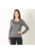 CAMISETA ASICS CORE PA LS MANGA LONGA FEMININA - Grafite