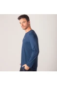 CAMISETA ASICS CORE PA MANGA LONGA MASCULINA - Marinho