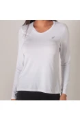 CAMISETA ASICS CORE RUNNING MANGA LONGA FEMININA - Branco
