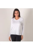 CAMISETA ASICS CORE RUNNING MANGA LONGA FEMININA - Branco