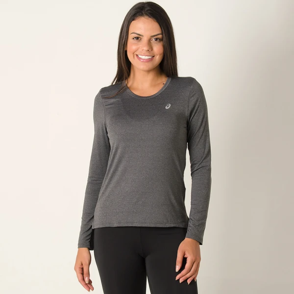 CAMISETA ASICS CORE RUNNING MANGA LONGA FEMININA - Grafite