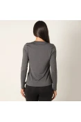 CAMISETA ASICS CORE RUNNING MANGA LONGA FEMININA - Grafite