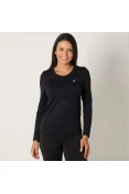 CAMISETA ASICS CORE RUNNING MANGA LONGA FEMININA - Preto