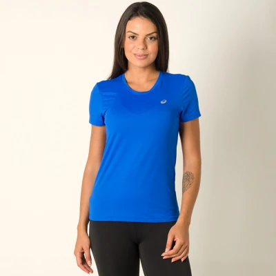 CAMISETA ASICS CORE RUNNING PA SS FEMININA - Azul