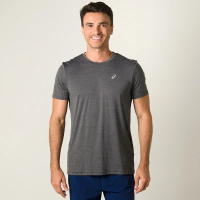 CAMISETA ASICS CORE RUNNING PA SS MASCULINA - Grafite