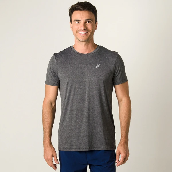 CAMISETA ASICS CORE RUNNING PA SS MASCULINA - Grafite