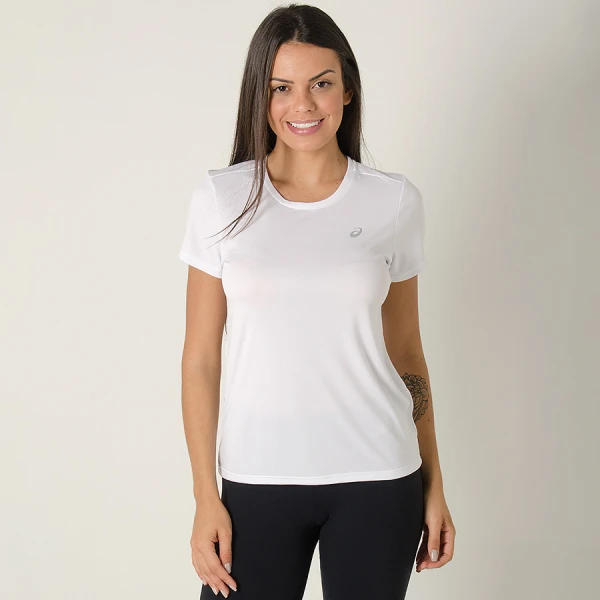CAMISETA ASICS CORE RUNNING PES SS FEMININA - Branco