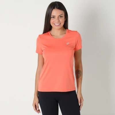 CAMISETA ASICS CORE RUNNING PES SS FEMININA - Laranja