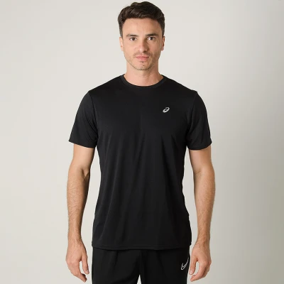 CAMISETA ASICS CORE RUNNING PES SS MASCULINA - Preto CAMISETA ASICS CORE RUNNING PES SS MASCULINA - Preto