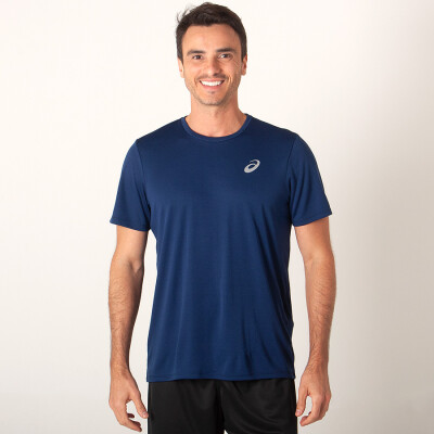 CAMISETA ASICS CORE RUNNING PES SS TEE MASCULINA - Marinho CAMISETA ASICS CORE RUNNING PES SS TEE MASCULINA - Marinho