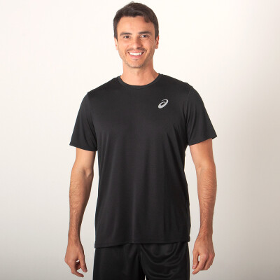 CAMISETA ASICS CORE RUNNING PES SS TEE MASCULINA - Preto CAMISETA ASICS CORE RUNNING PES SS TEE MASCULINA - Preto