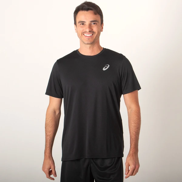 CAMISETA ASICS CORE RUNNING PES SS TEE MASCULINA - Preto CAMISETA ASICS CORE RUNNING PES SS TEE MASCULINA - Preto