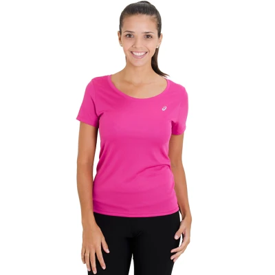 CAMISETA ASICS FAVORITE 2 SS FEMININA - Pink/roxo CAMISETA ASICS FAVORITE 2 SS FEMININA - Pink/roxo