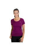 CAMISETA ASICS FAVORITE 2 SS FEMININA - Roxo/verde
