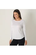 CAMISETA ASICS HEXAGON LS MANGA LONGA FEMININA - Branco