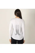 CAMISETA ASICS HEXAGON LS MANGA LONGA FEMININA - Branco