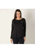 CAMISETA ASICS HEXAGON LS MANGA LONGA FEMININA - Preto