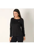 CAMISETA ASICS HEXAGON LS MANGA LONGA FEMININA - Preto