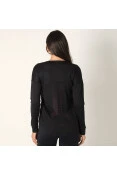 CAMISETA ASICS HEXAGON LS MANGA LONGA FEMININA - Preto