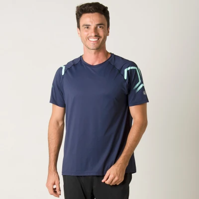 CAMISETA ASICS LEGENDS HEX SS TEE MASCULINA - Marinho CAMISETA ASICS LEGENDS HEX SS TEE MASCULINA - Marinho