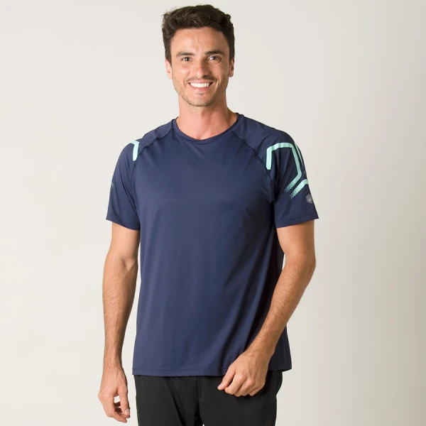 CAMISETA ASICS LEGENDS HEX SS TEE MASCULINA - Marinho