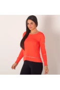 CAMISETA ASICS LITESHOW MANGA LONGA FEMININA - Laranja CAMISETA ASICS LITESHOW MANGA LONGA FEMININA - Laranja