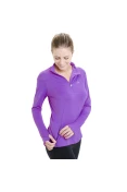 CAMISETA ASICS MANGA LONGA FAVORITE 1/2 ZIP FEMININA - Roxo