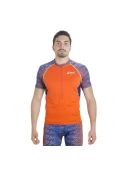 CAMISETA ASICS NEW BIKE SS RUNNING MASCULINA - Laranja/azul