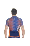 CAMISETA ASICS NEW BIKE SS RUNNING MASCULINA - Laranja/azul