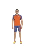 CAMISETA ASICS NEW BIKE SS RUNNING MASCULINA - Laranja/azul