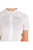 CAMISETA ASICS PES BIKE SS FEMININA - Branco/laranja