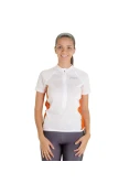 CAMISETA ASICS PES BIKE SS FEMININA - Branco/laranja