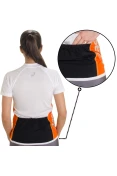 CAMISETA ASICS PES BIKE SS FEMININA - Branco/laranja