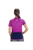 CAMISETA ASICS PES BIKE SS FEMININA - Roxo/marinho