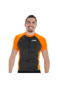 CAMISETA ASICS PES BIKE SS MASCULINA - Chumbo/laranja