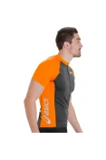 CAMISETA ASICS PES BIKE SS MASCULINA - Chumbo/laranja
