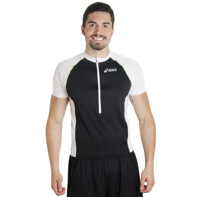 CAMISETA ASICS PES BIKE SS MASCULINA - Preto/branco