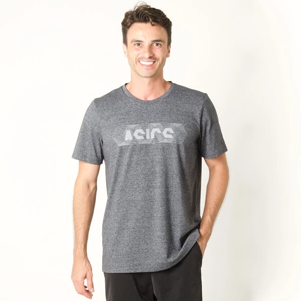 CAMISETA ASICS POWER LOGO SS TEE MASCULINA - Grafite CAMISETA ASICS POWER LOGO SS TEE MASCULINA - Grafite
