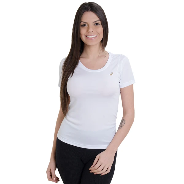 CAMISETA ASICS PR MESH SS FEMININA - Branco CAMISETA ASICS PR MESH SS FEMININA - Branco